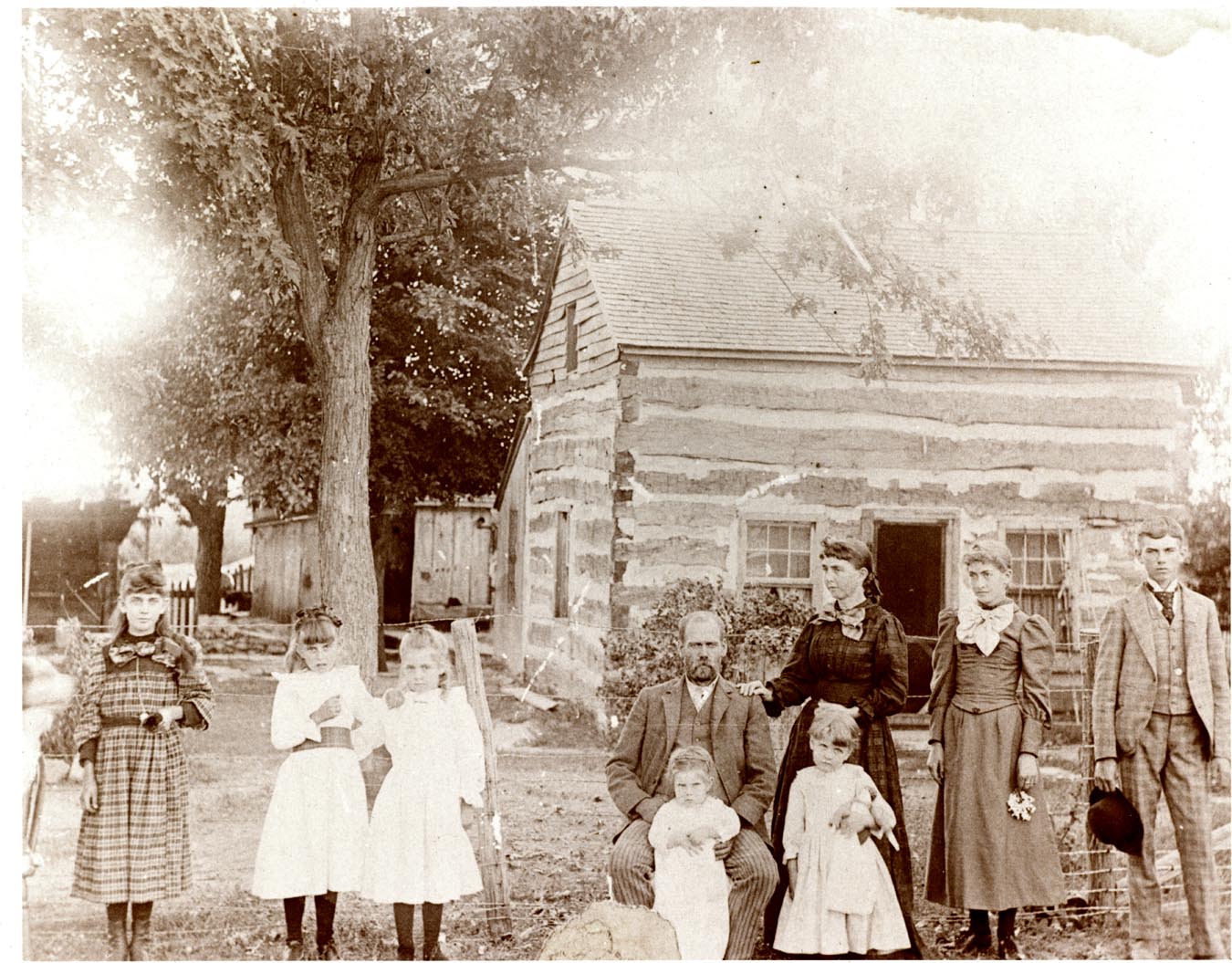 Lyon Family on farm - probably taken summer 1892